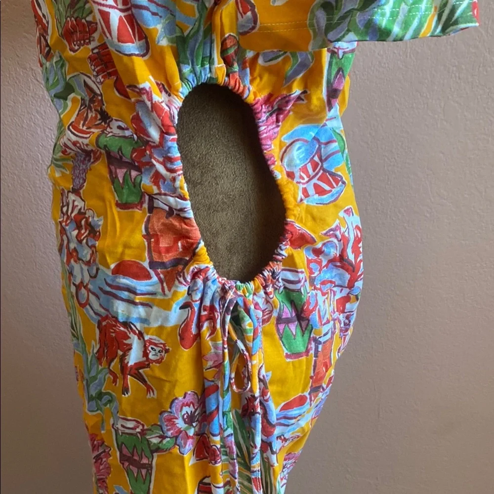 ZARA Vibrant Floral Print Dress - Picture 4 of 9